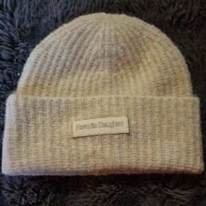 Favorite Daughter Cream Knit Beanie